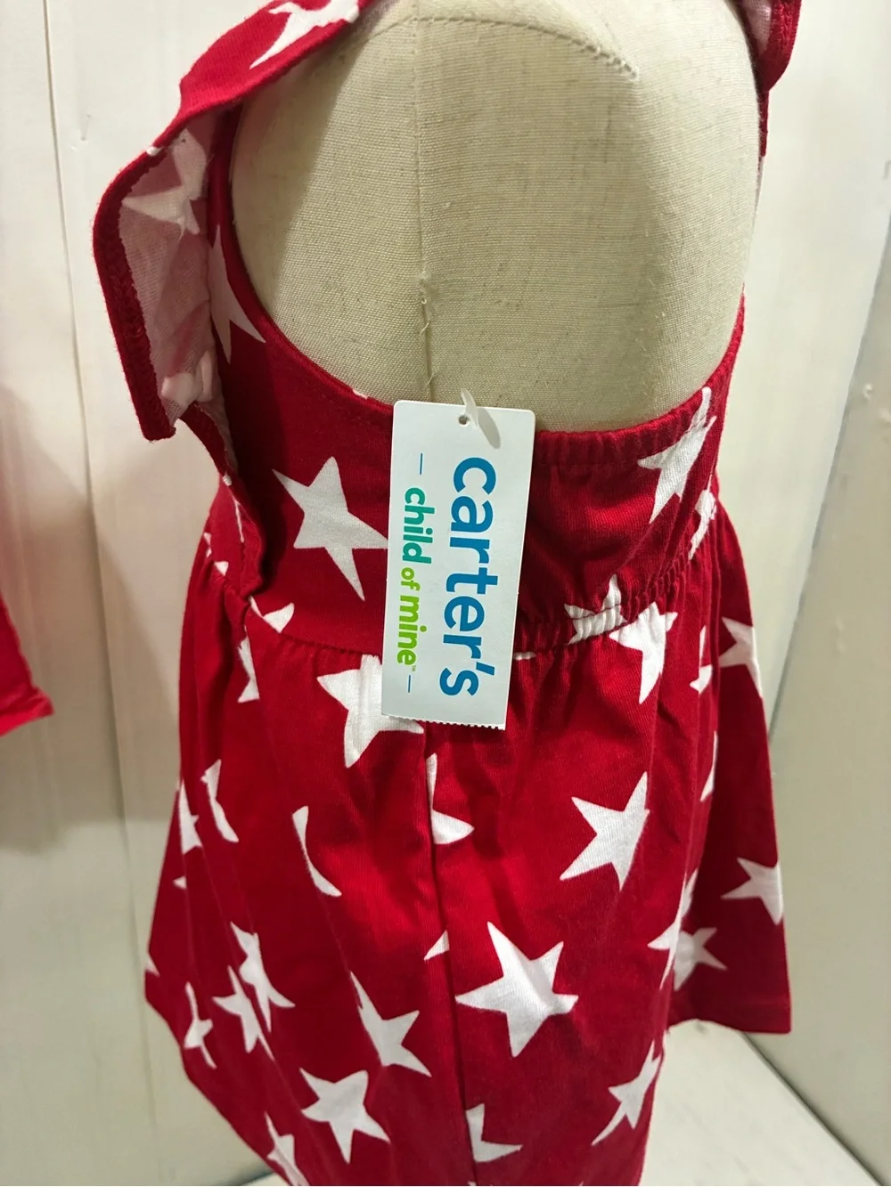Carter's Red Shorts and Navy/White Striped Star Tank Set